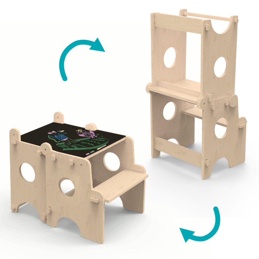 ▷▷ Torre de aprendizaje Montessori convertible - Juguetes Montessori